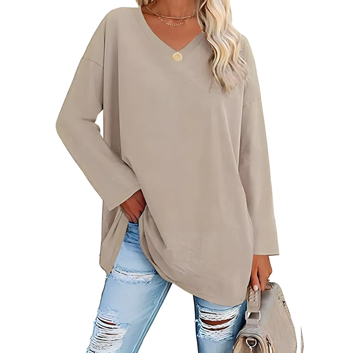 SOPHIE™ :tm: RELAXED V-NECK SWEATER