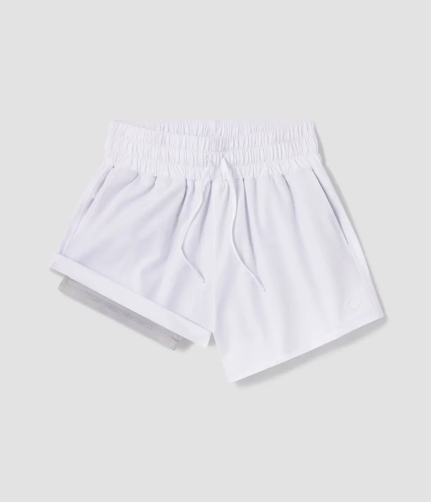 Southern Shirt Womens Lined Hybrid Shorts - Bright White