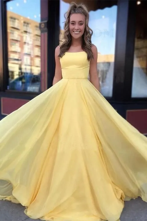 Spaghetti Straps Green Prom Dress