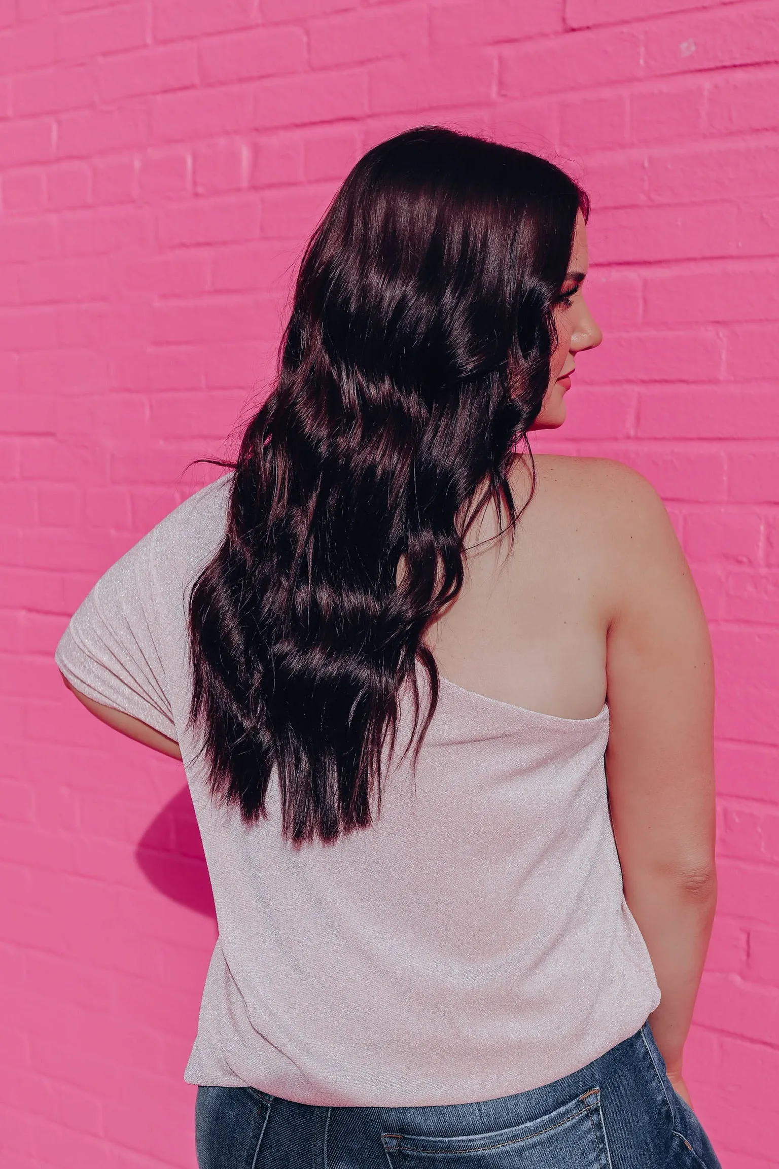 Sparkling Asymm One Shoulder Top