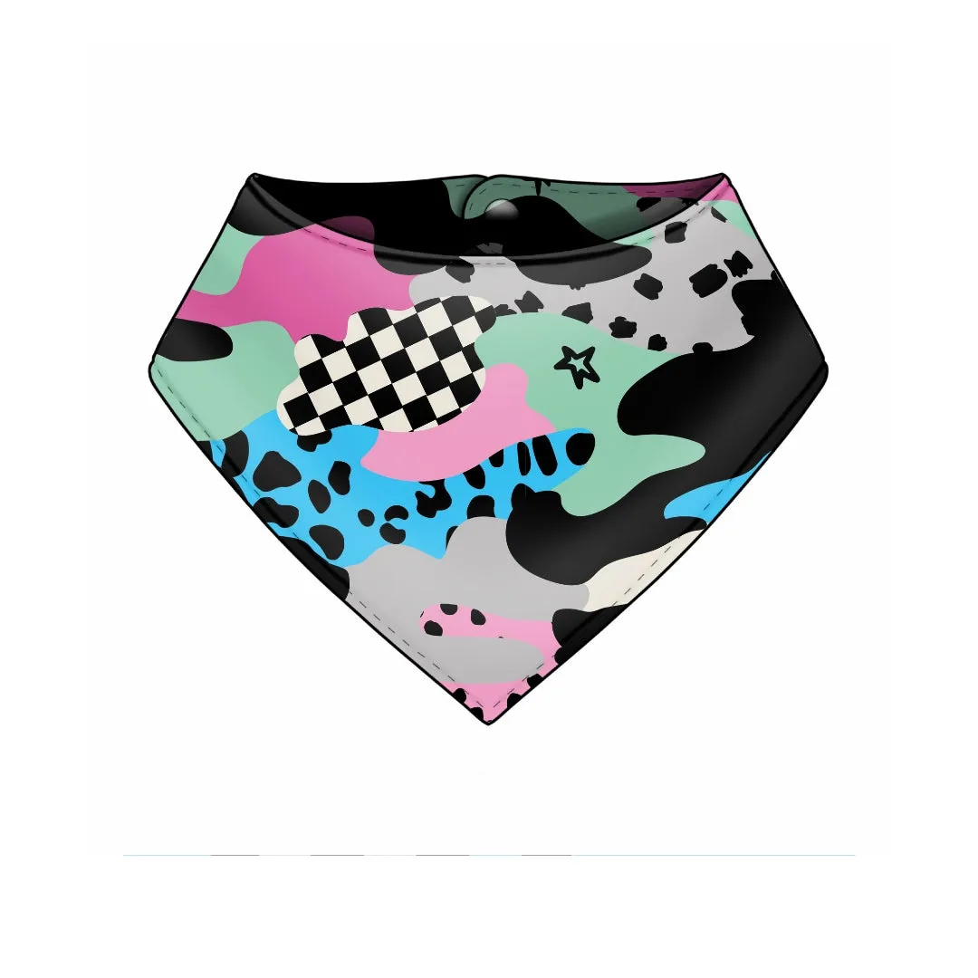 Spring print Dribble Bib - Bamboo Lined SALE