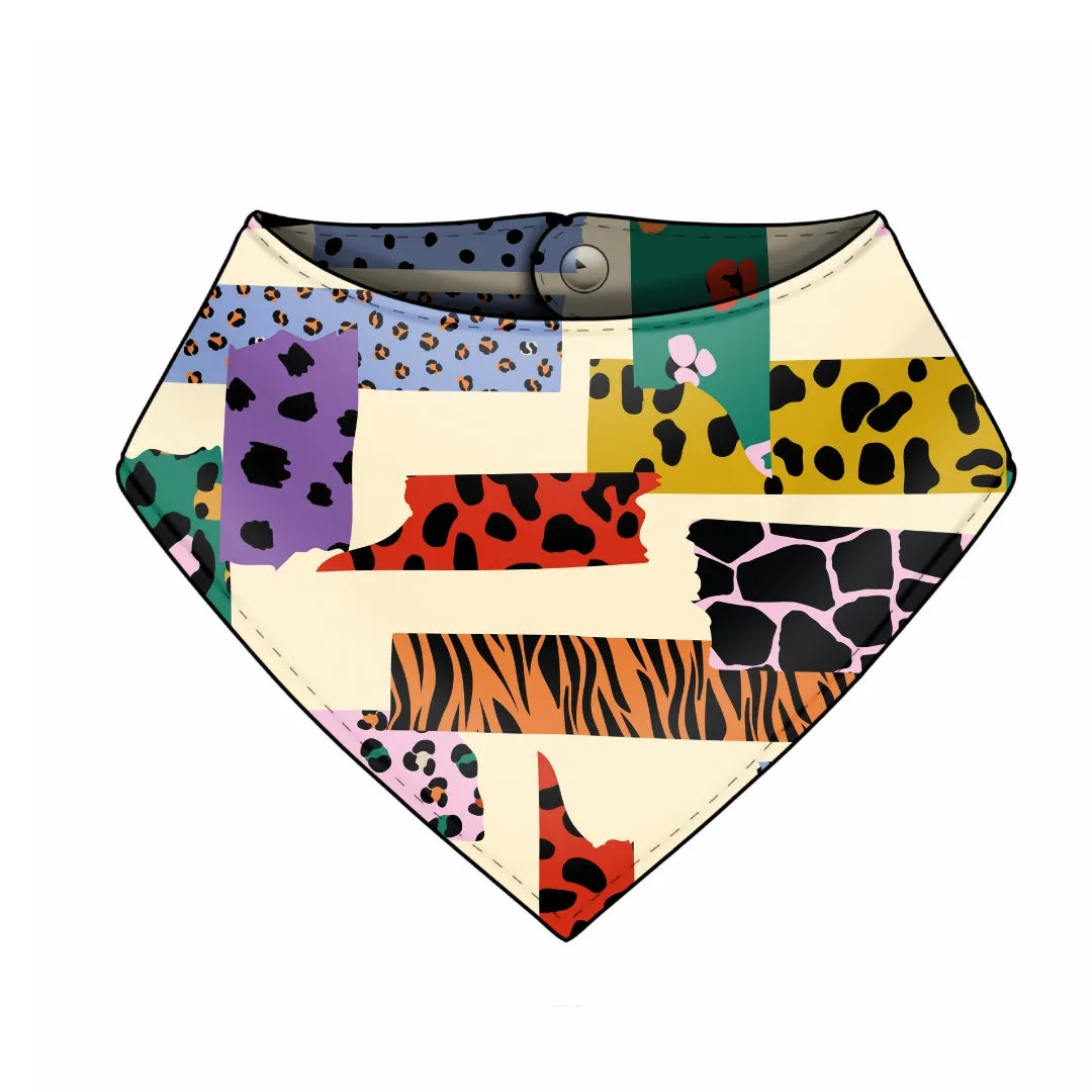 Spring print Dribble Bib - Bamboo Lined SALE