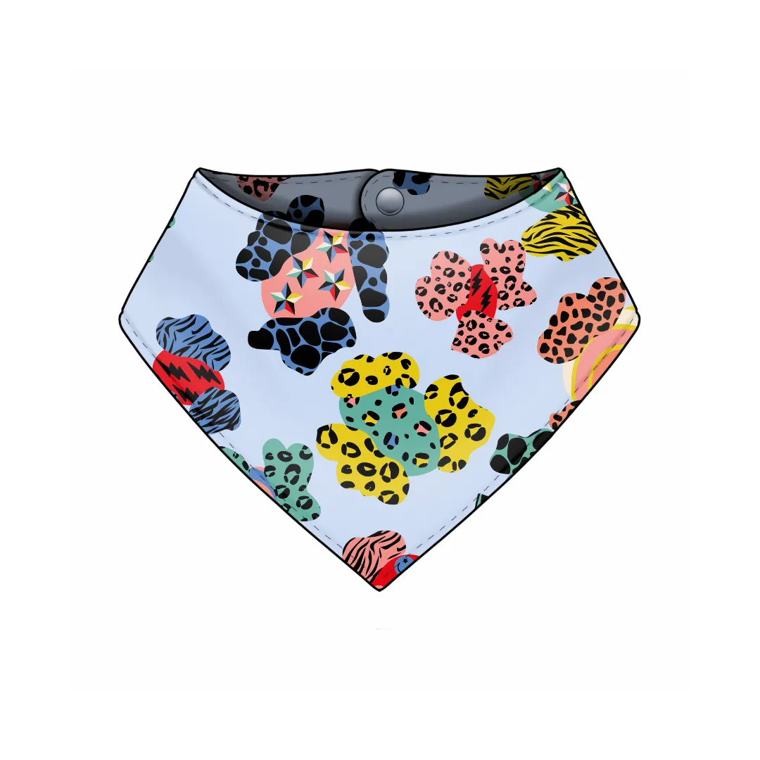Spring print Dribble Bib - Bamboo Lined SALE