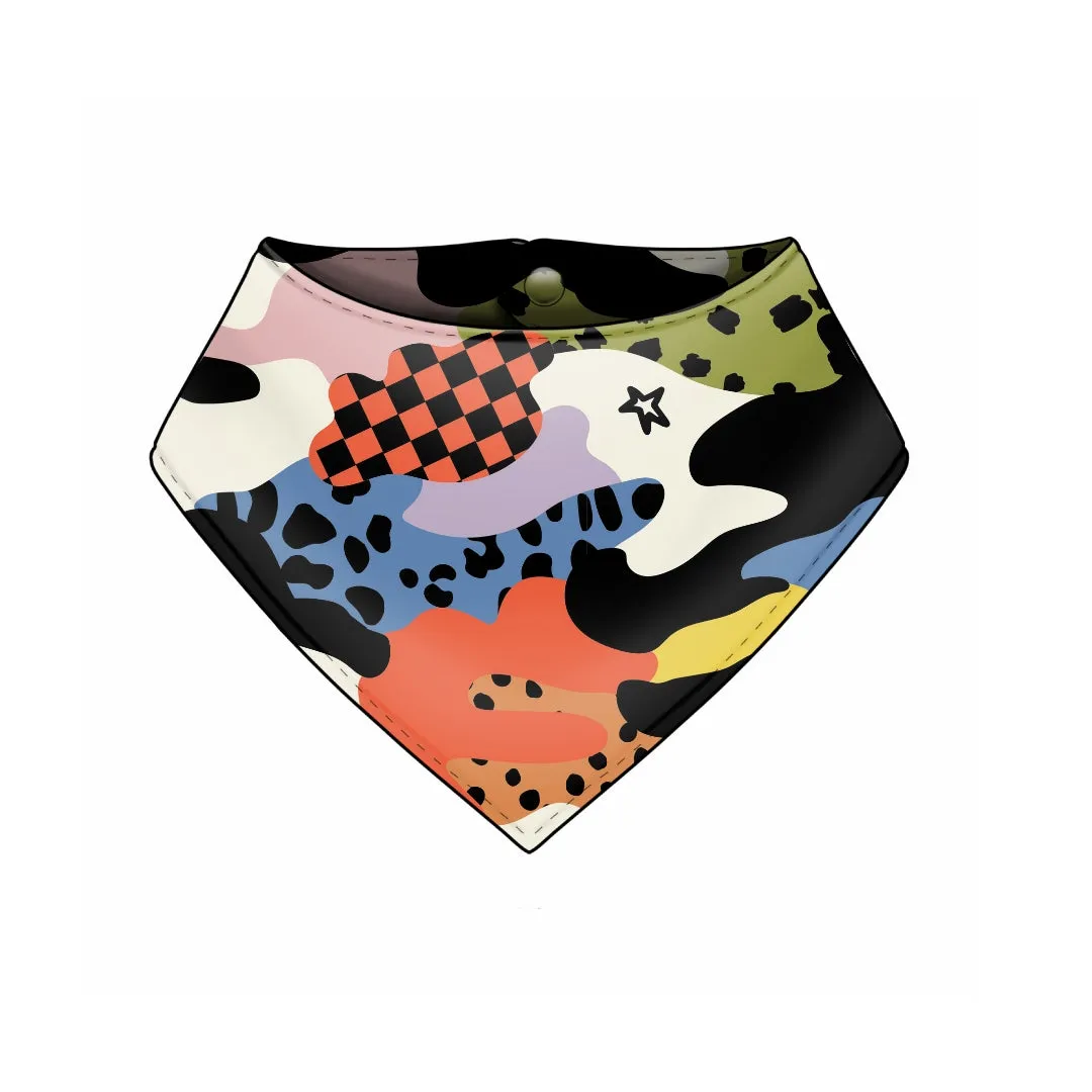 Spring print Dribble Bib - Bamboo Lined SALE