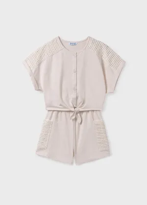 SS25 Mayoral Girls Stone Shorts Set 6222