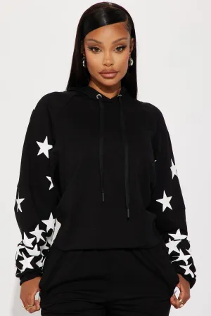 Star Shine Lounge Hoodie - Black