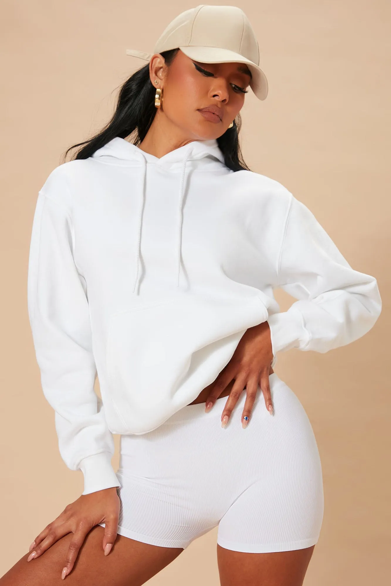 Stole Your Boyfriend's Oversized Hoodie - White