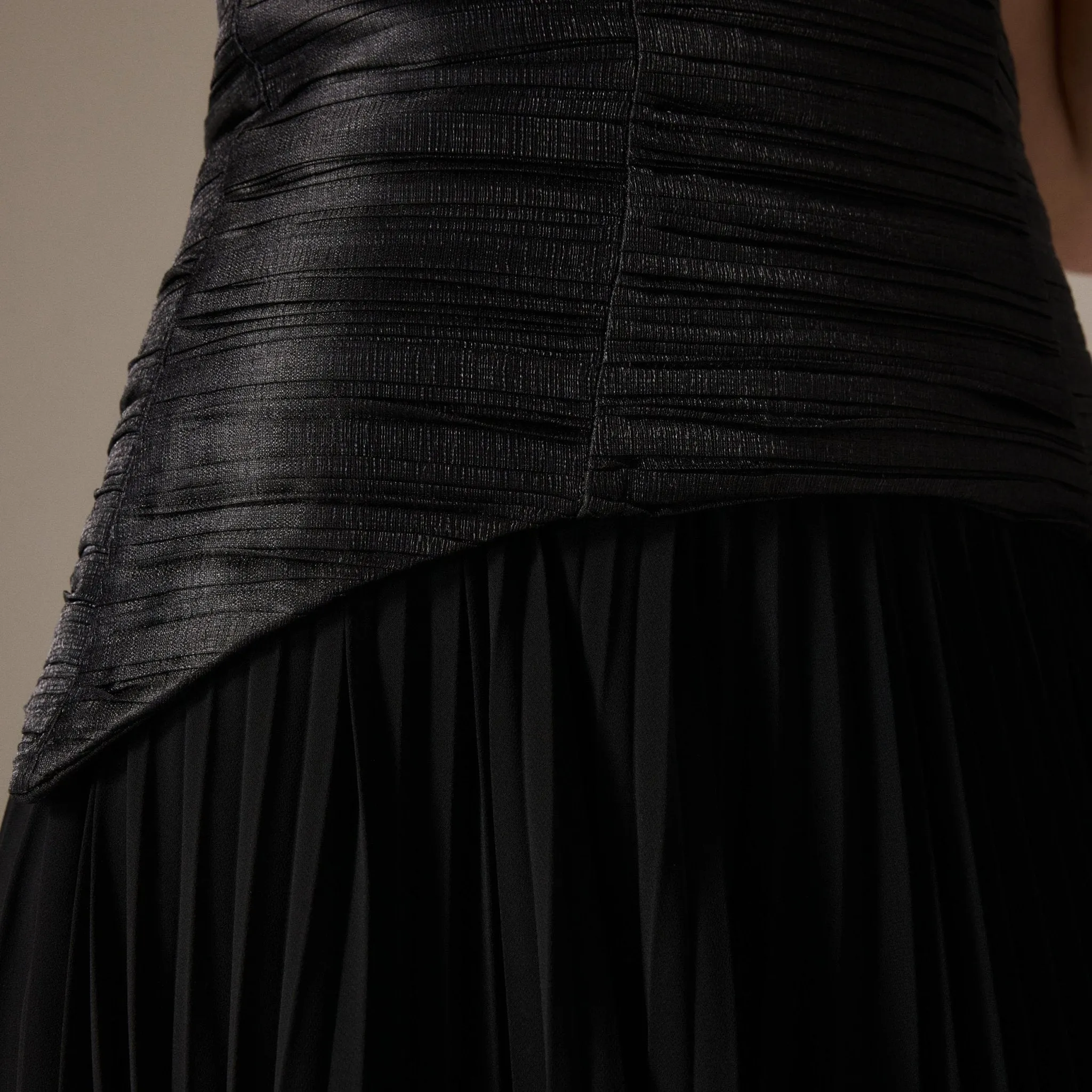 Strapless Ruched Maxi Dress