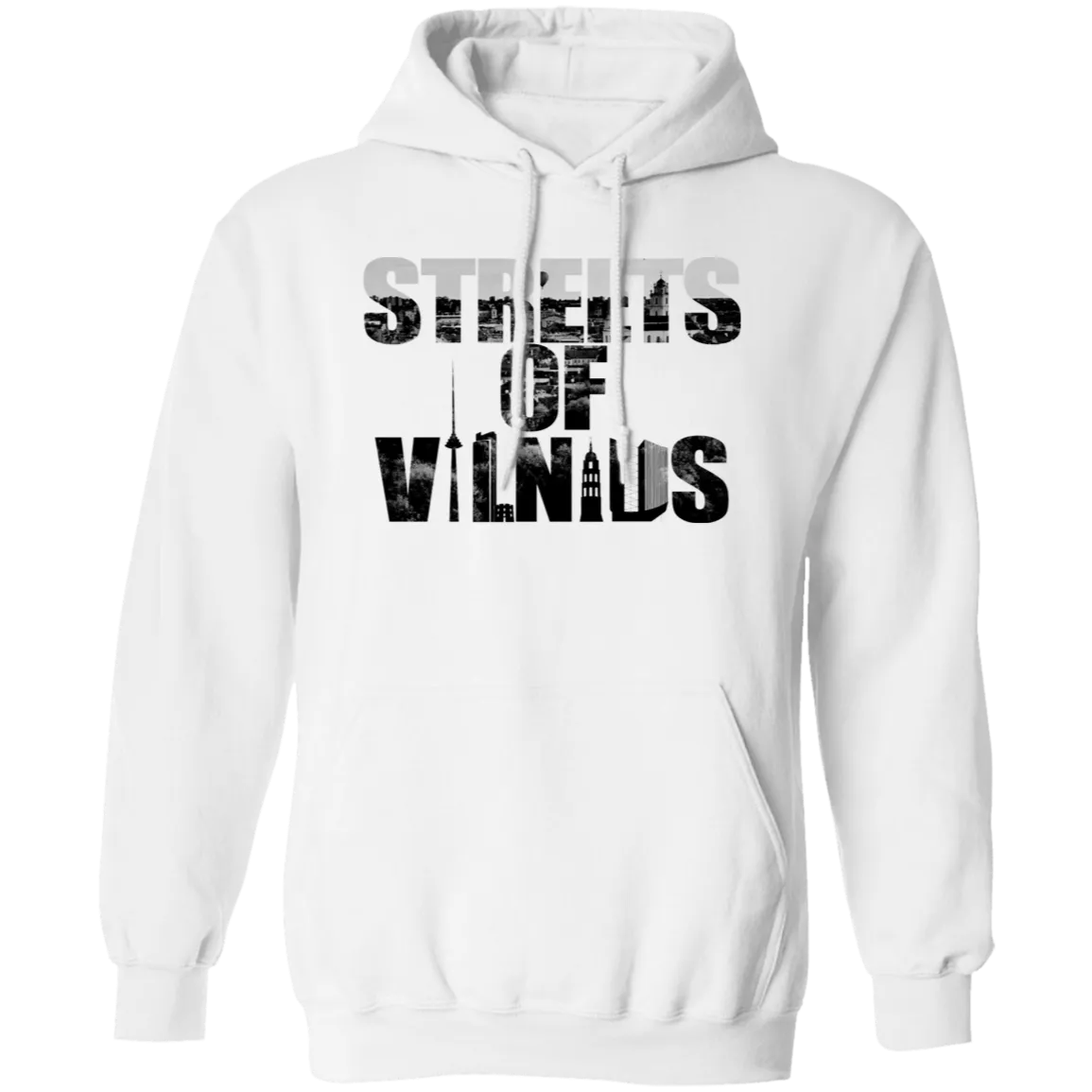 Streets of Vilnius - Men/Women Unisex Comfort Pullover Hoodie