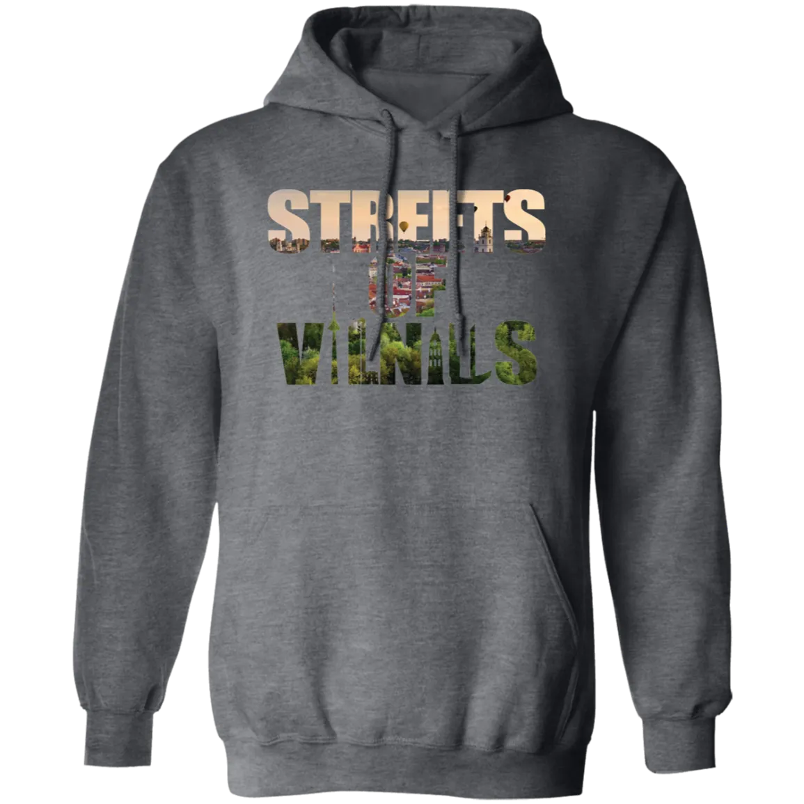 Streets of Vilnius - Men/Women Unisex Comfort Pullover Hoodie