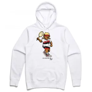 Streetwear on Demand AGASSI BEAR HOODIE WHITE