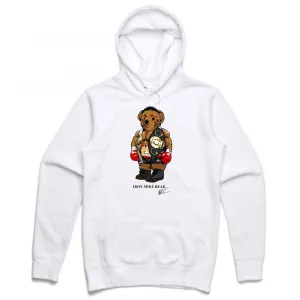 Streetwear on Demand IRON MIKE BEAR HOODIE WHITE