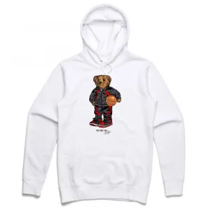 Streetwear on Demand MJ BEAR HOODIE WHITE