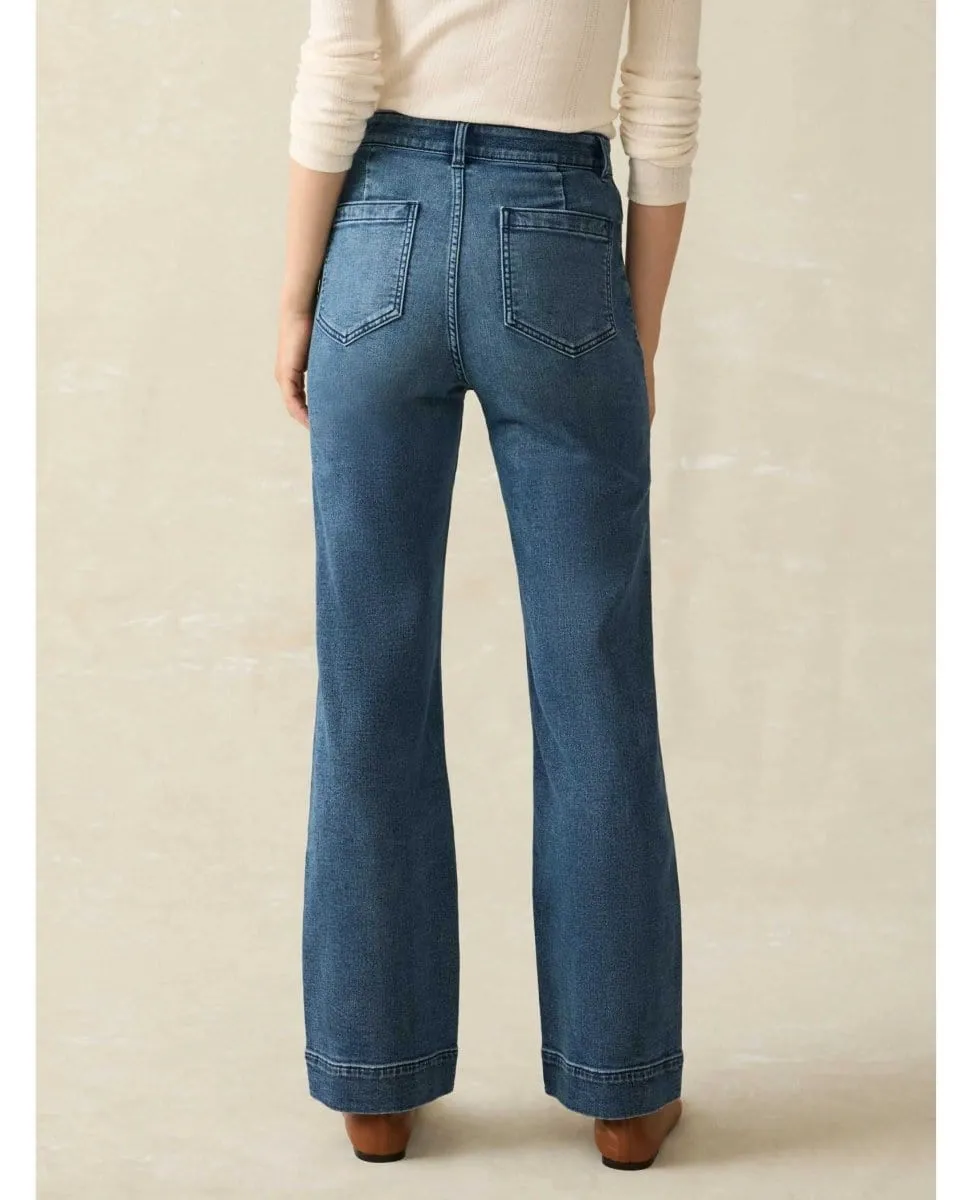 Stretch Terry Patch Pocket Jean Riverton Wash
