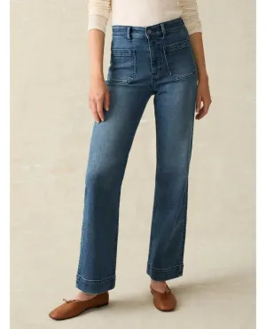 Stretch Terry Patch Pocket Jean Riverton Wash