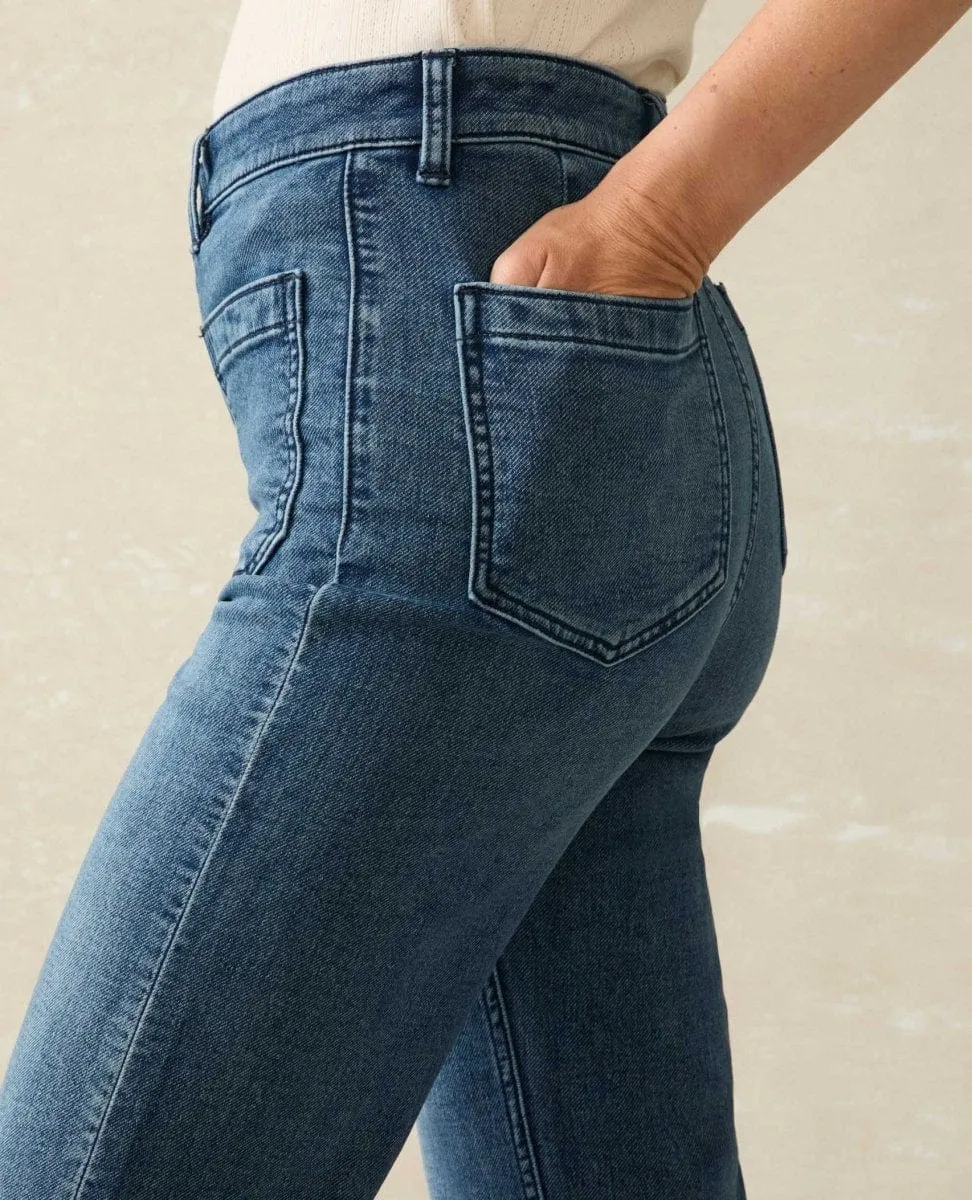Stretch Terry Patch Pocket Jean Riverton Wash