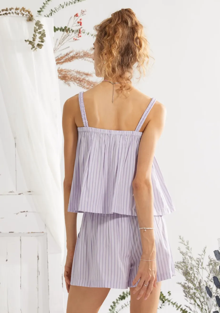 Stripe Ruffle 2P Set