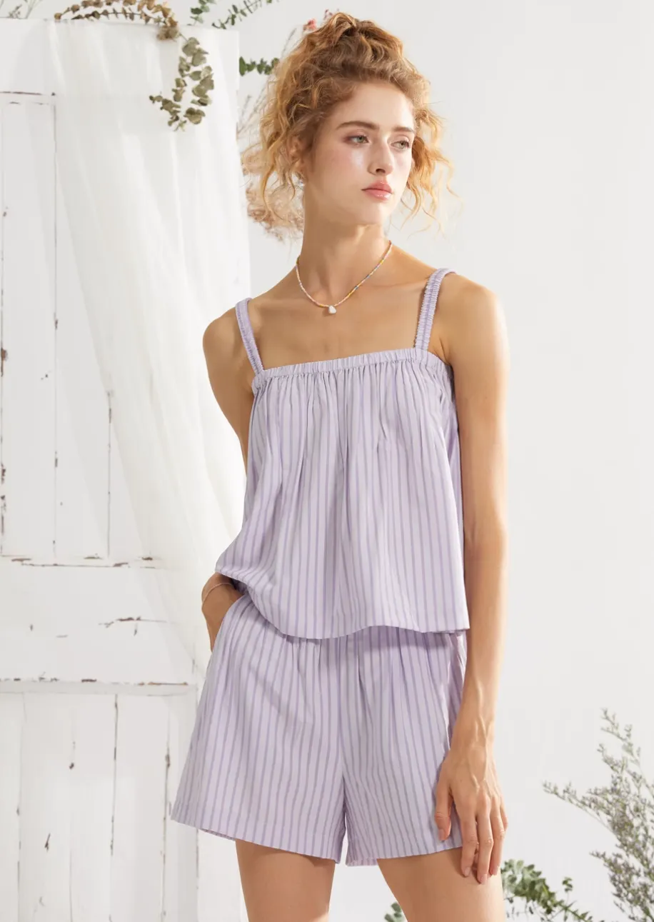Stripe Ruffle 2P Set