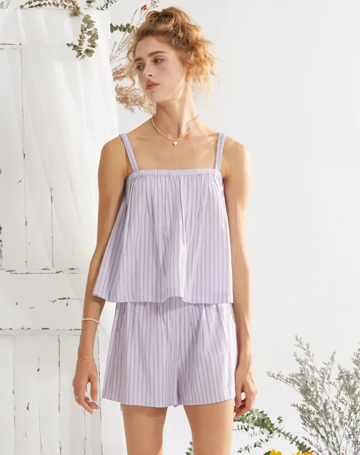 Stripe Ruffle 2P Set