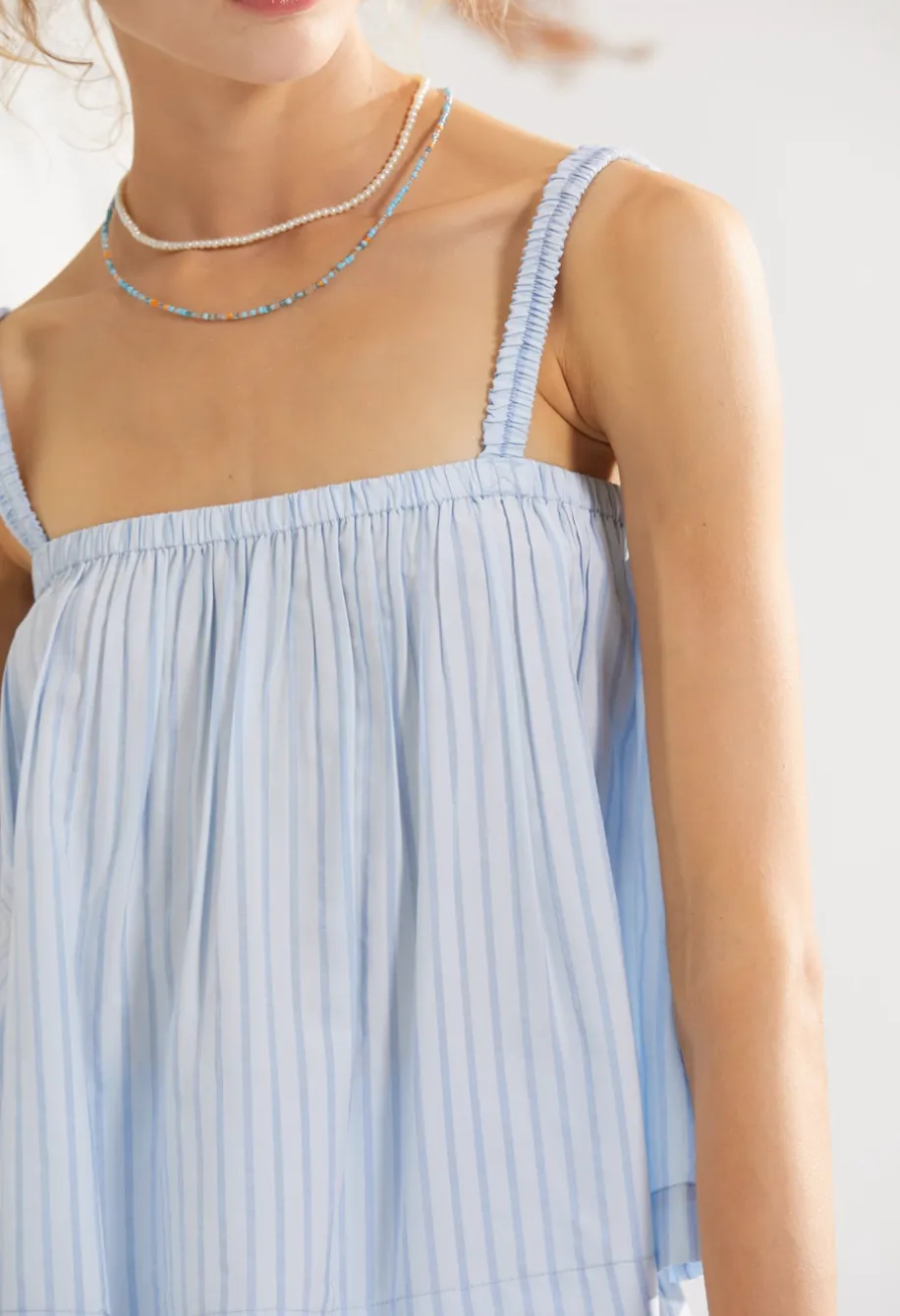 Stripe Ruffle 2P Set