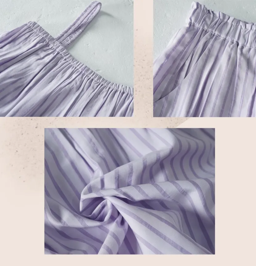 Stripe Ruffle 2P Set