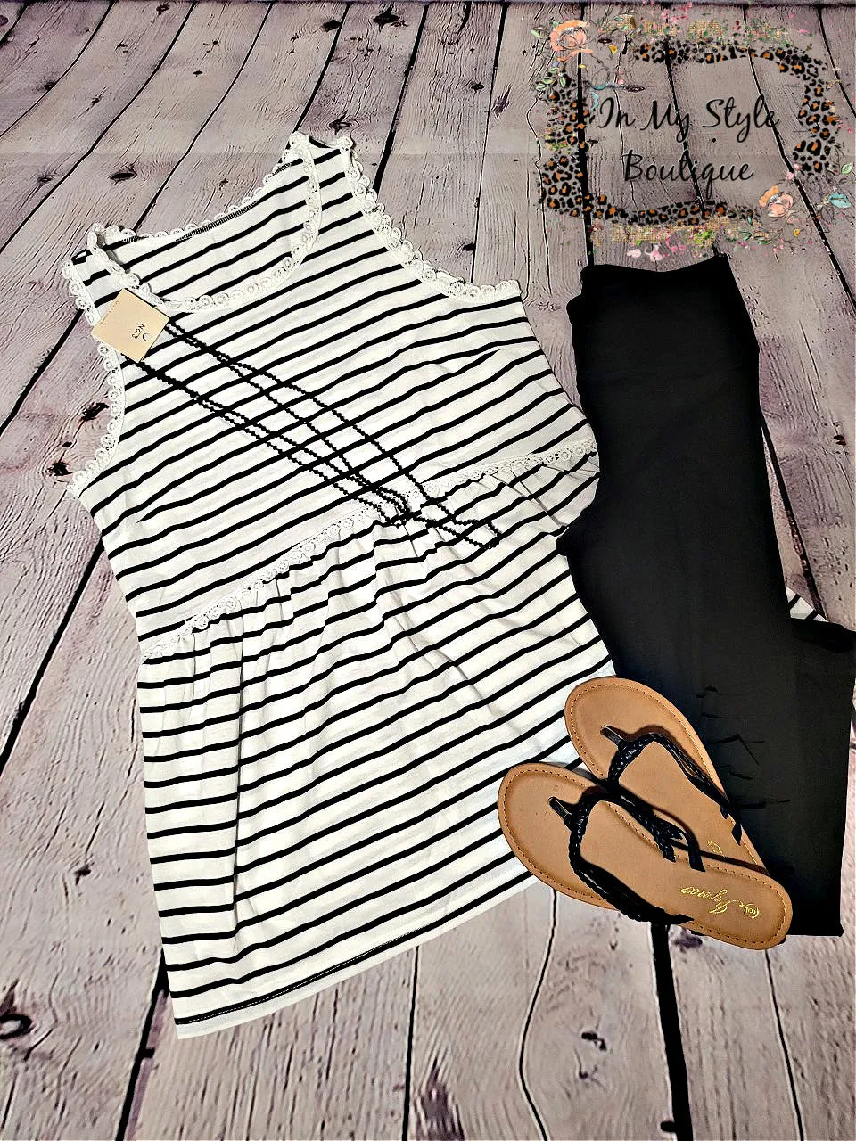 Striped Peplum