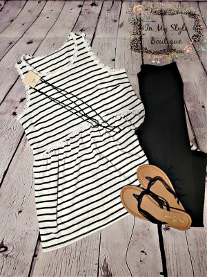 Striped Peplum