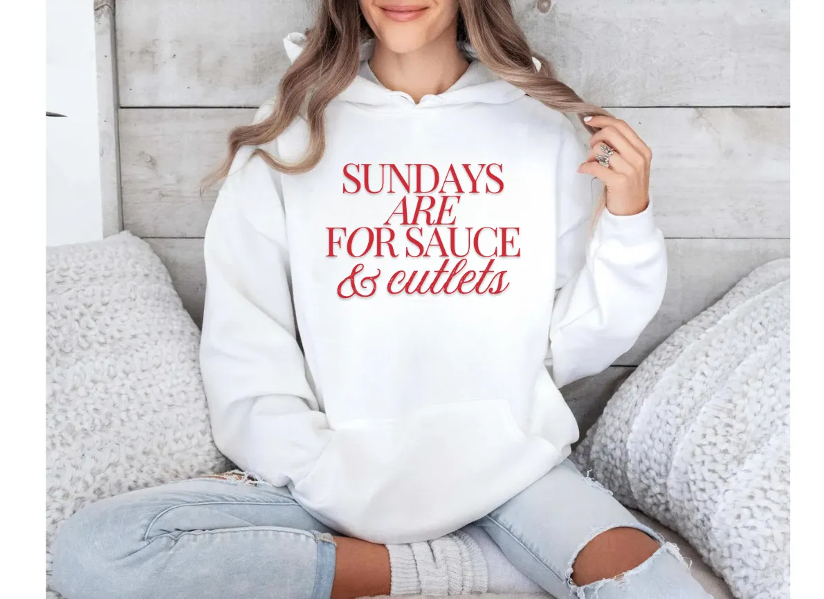 Sundays Are For Sauce   Cutlets Hoodie