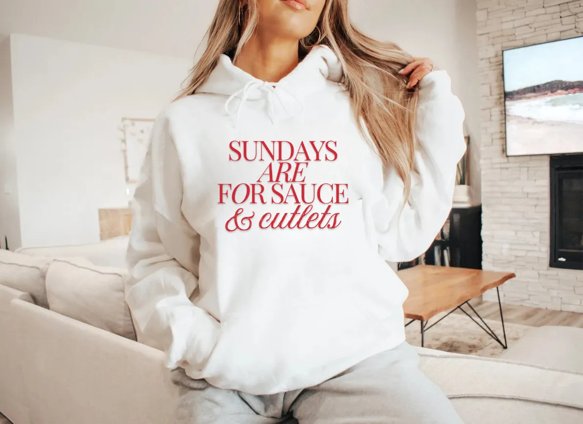 Sundays Are For Sauce   Cutlets Hoodie