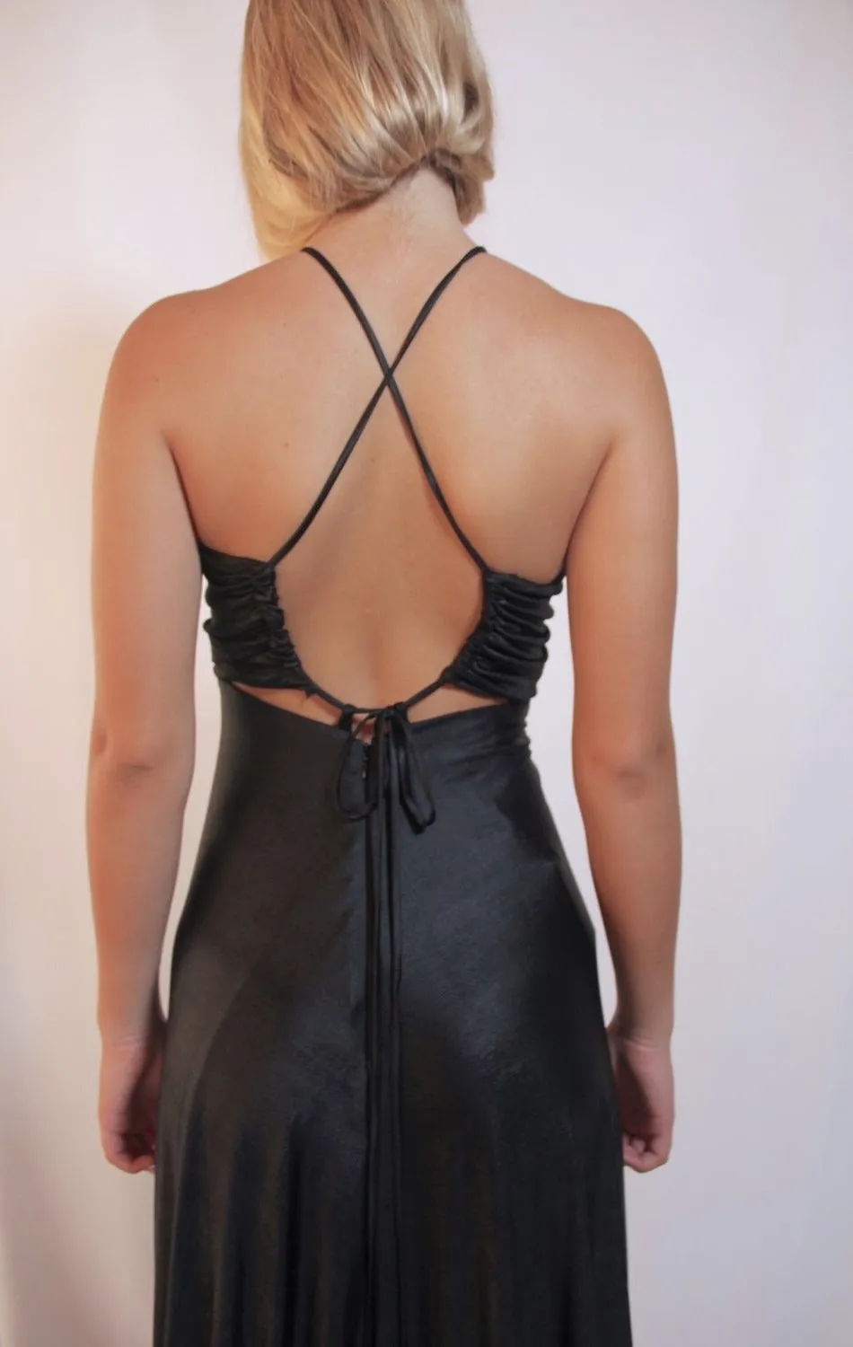 SUNDIS Leather-like Knit Sundress