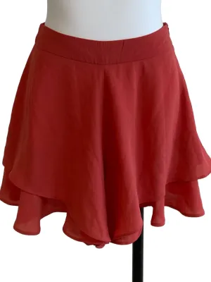 Sunrise Orange Flowy Skorts