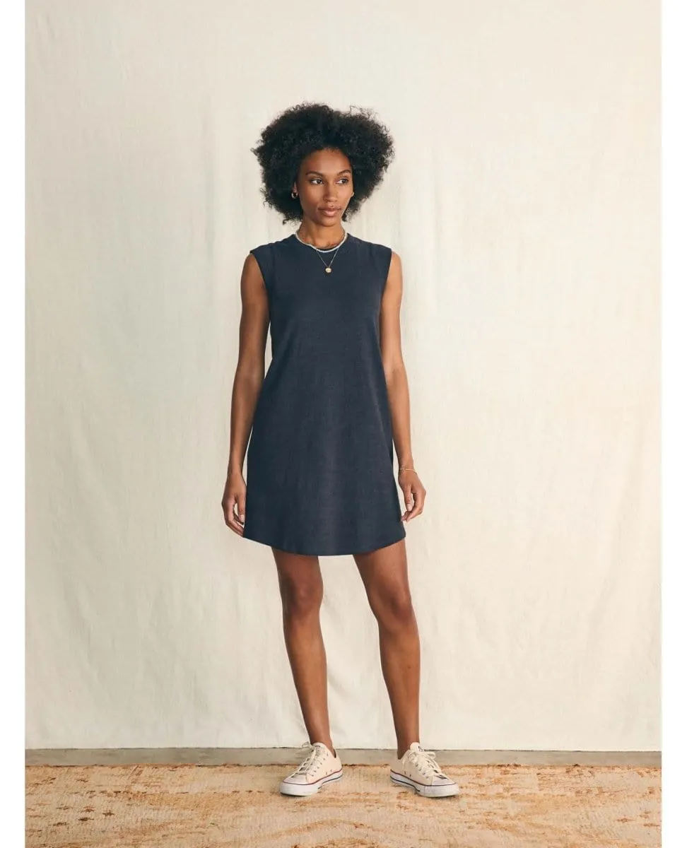 Sunwashed Slub Muscle Dress Washed Black