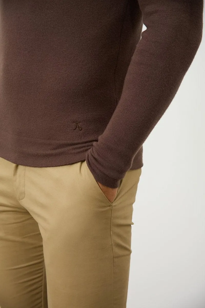 Supersoft Roll Neck in Dark Mink