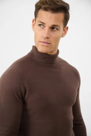 Supersoft Roll Neck in Dark Mink