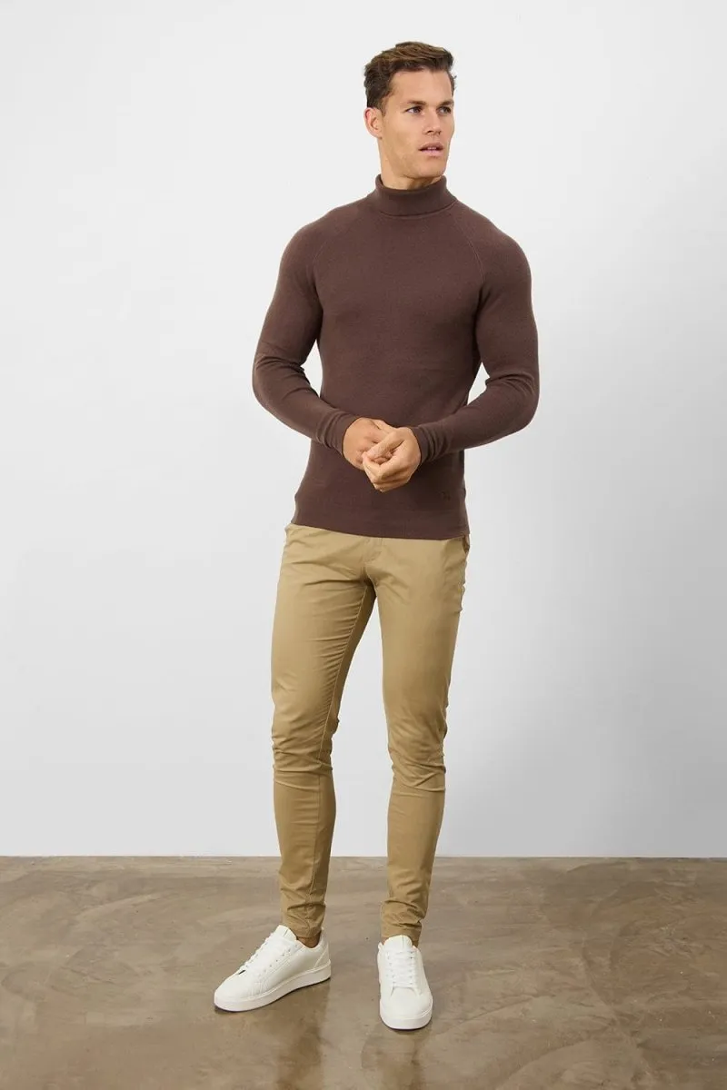 Supersoft Roll Neck in Dark Mink