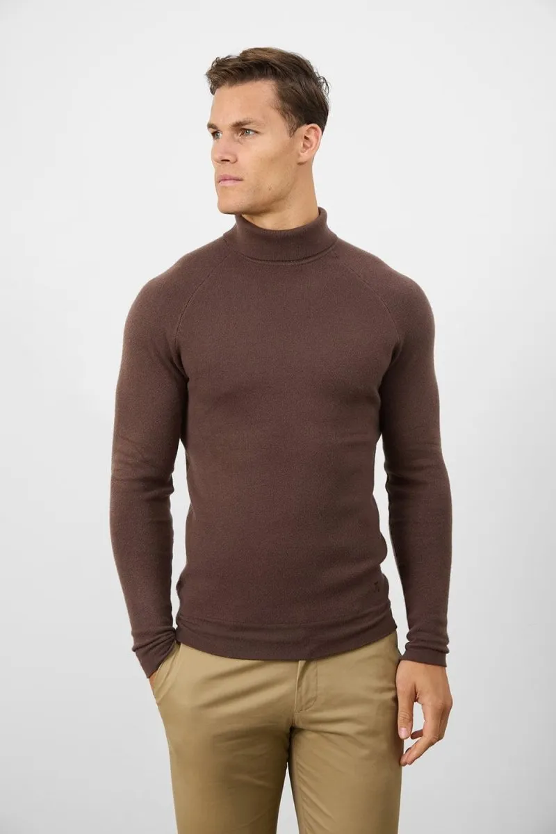 Supersoft Roll Neck in Dark Mink