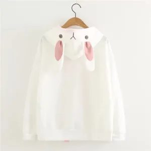 [@suqarbunny] JAPANESE CUTE EMBROIDERY RABBIT HOODIES W010546REVIEW