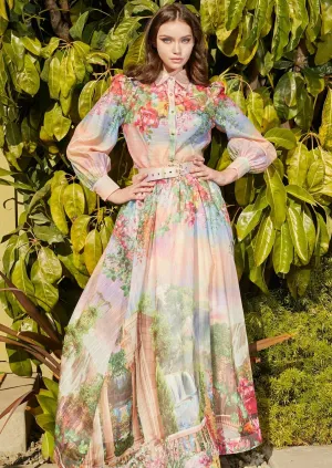 “SWEET PEA” PRINT MAXI SKIRT AND BLOUSE SET