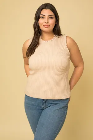 Sweetheart Ruffle Sweater Top