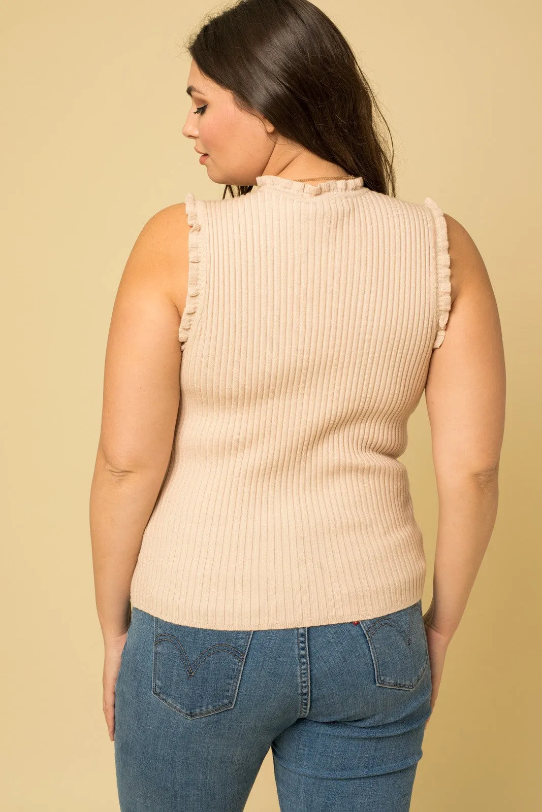 Sweetheart Ruffle Sweater Top