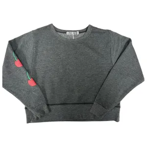 T2Love Double Cherries L/S Boxy Crew Top