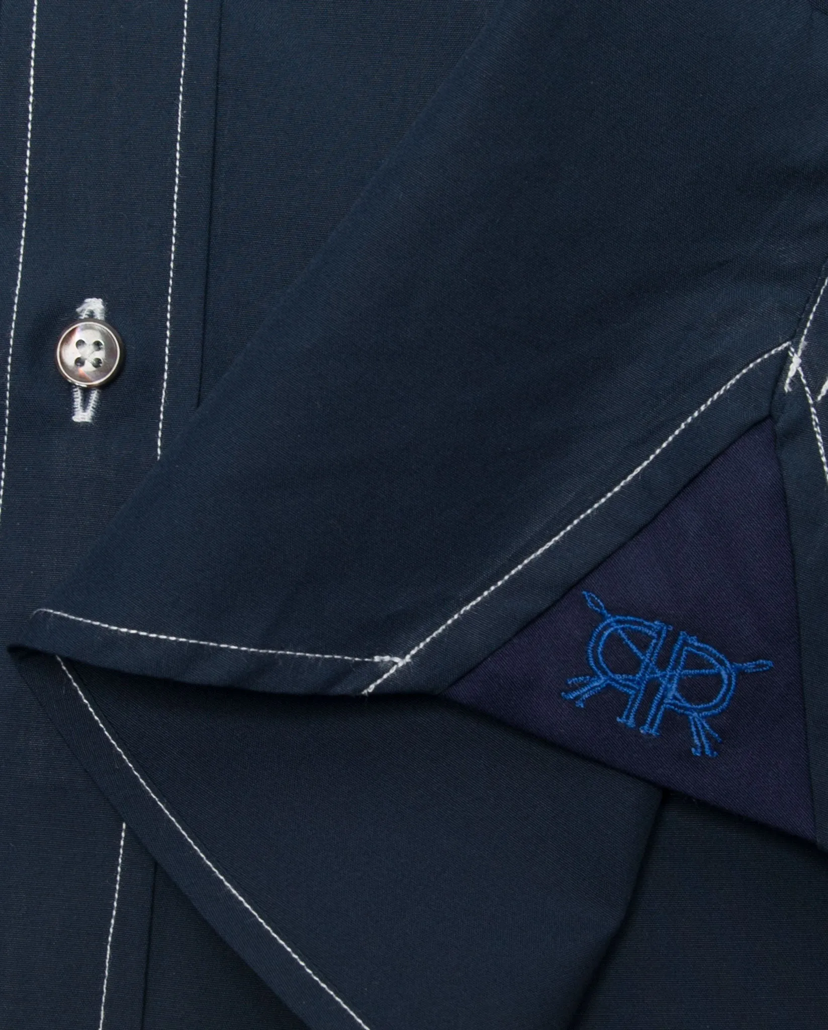 Tailored - Navy with White Stitch