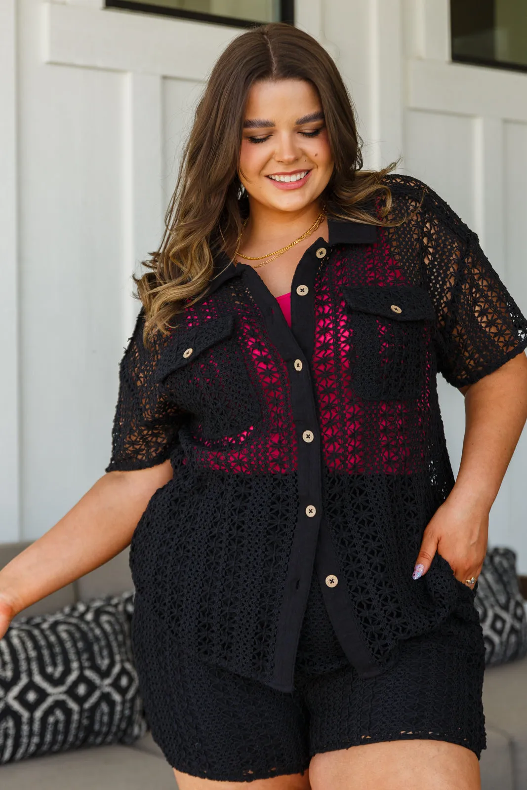 Talk of the Town Crochet Set in Black