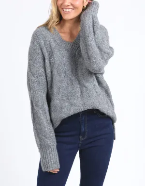 Tallulah Cable Knit - Charcoal