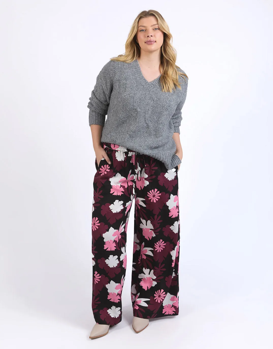 Tallulah Cable Knit - Charcoal