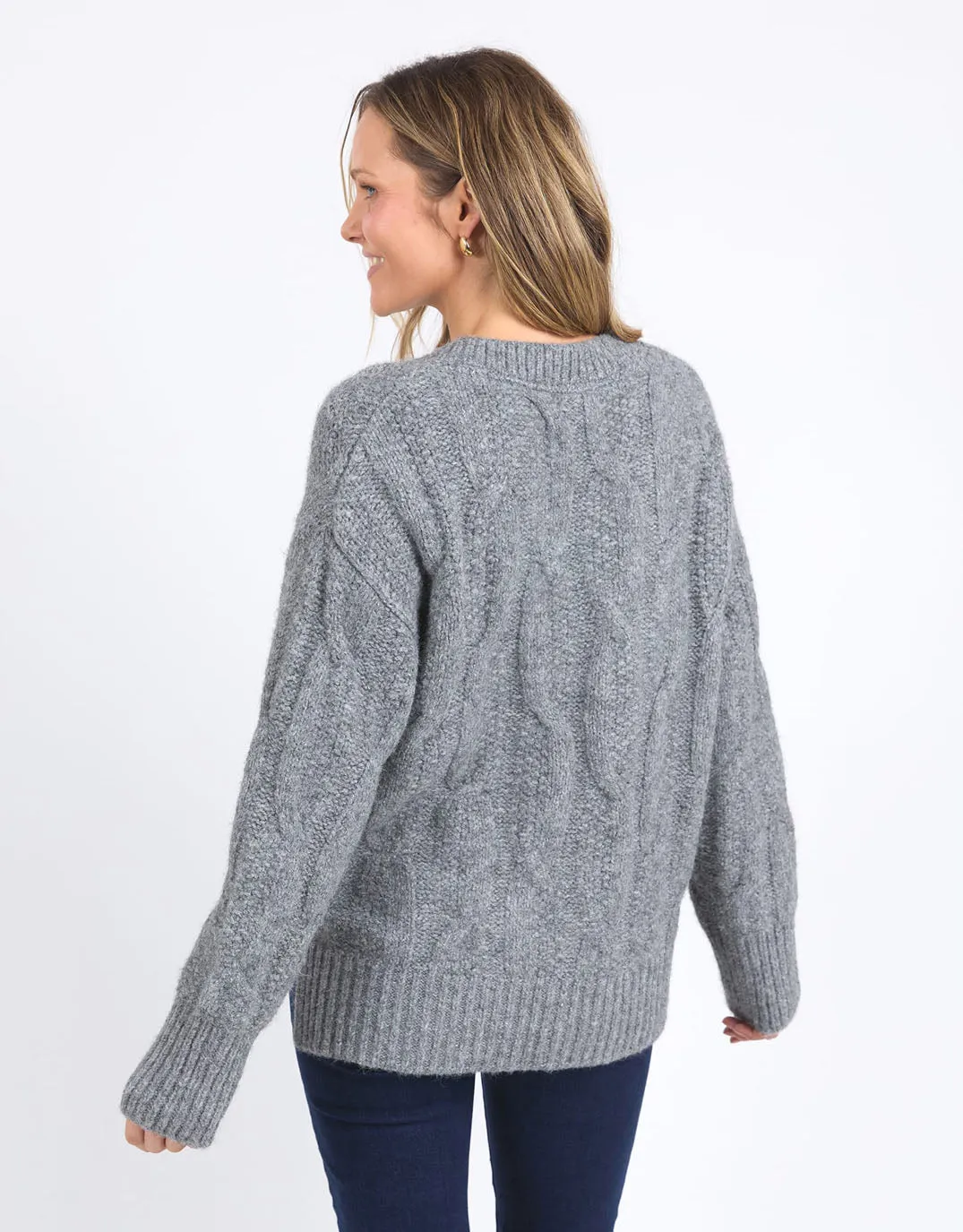 Tallulah Cable Knit - Charcoal