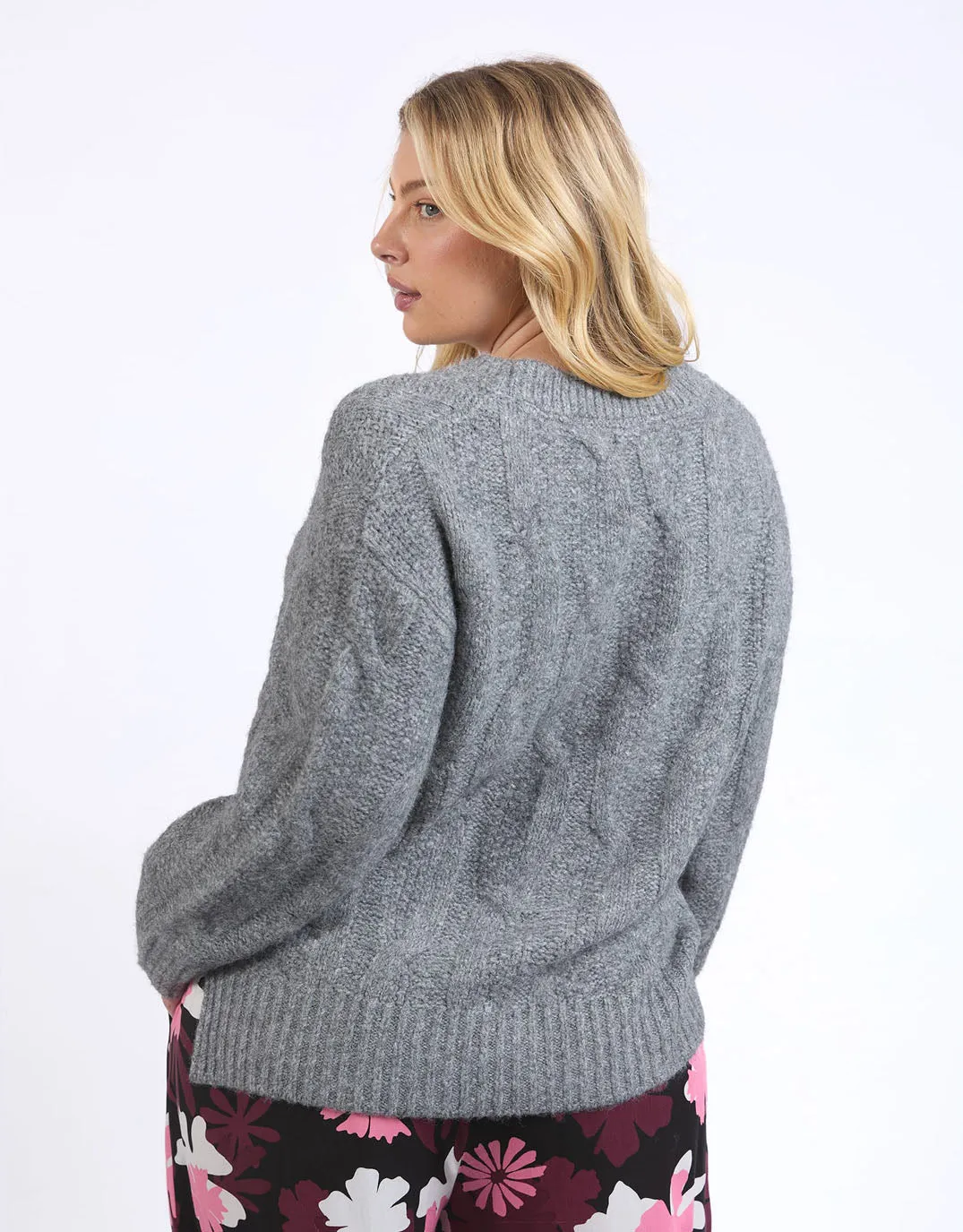 Tallulah Cable Knit - Charcoal