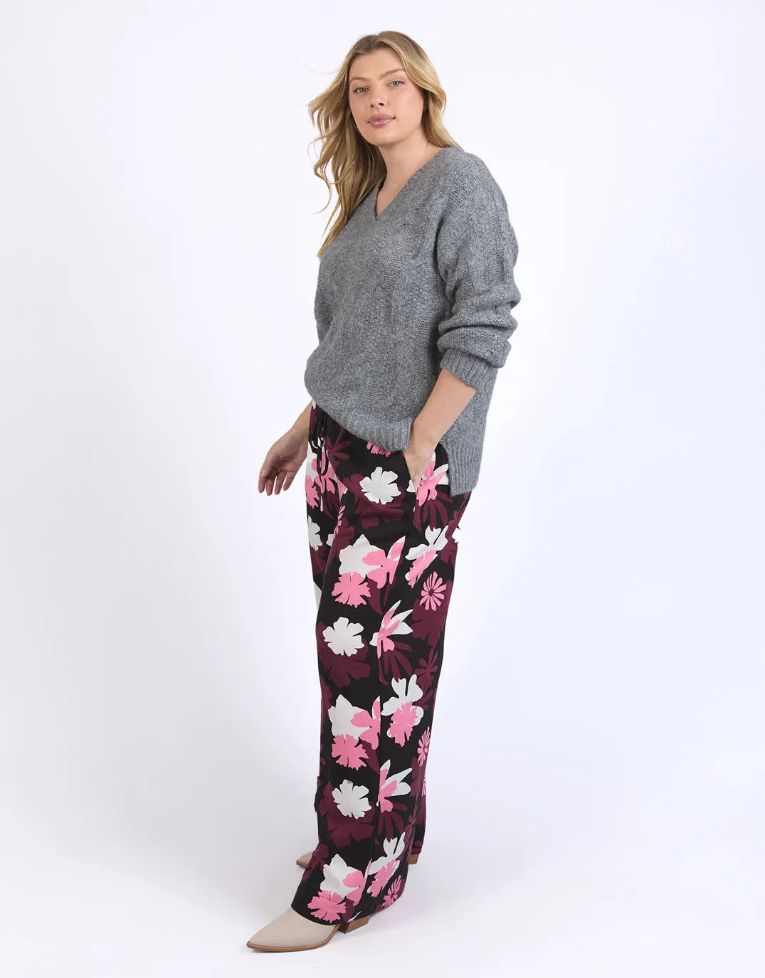Tallulah Cable Knit - Charcoal