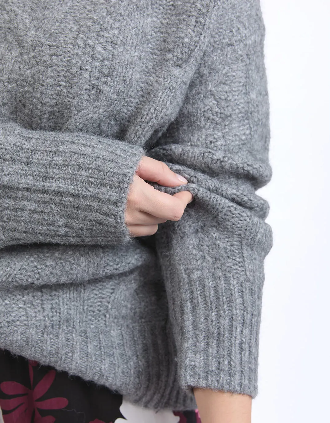 Tallulah Cable Knit - Charcoal