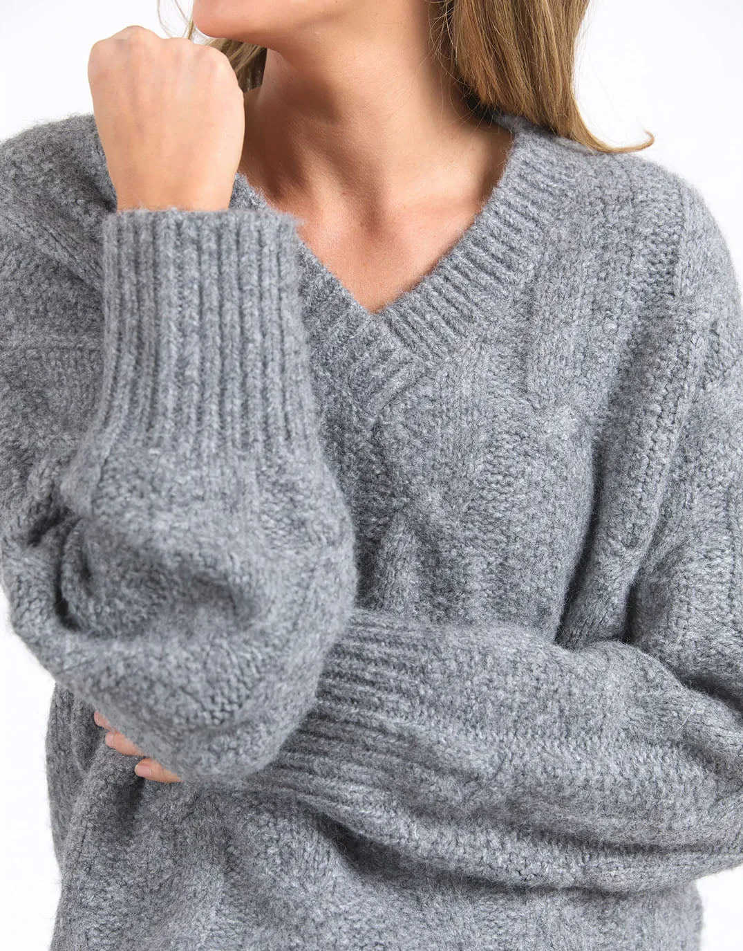 Tallulah Cable Knit - Charcoal